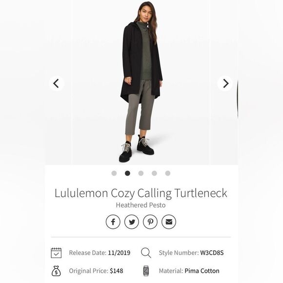 Lululemon Cozy Calling Turtleneck - Picture 2 of 8
